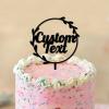 Custom Cake Toppers Custom Text Wedding Cake Toppers Mr And Mrs Rustic Wedding Cake Toppers for Anniversary Gay Couple Black Acrylic Keepsake Decoration Cake Toppers with Any Text view 4