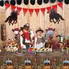 Western Party Decorations - 81 Pcs Plates, Napkins, Western Tablecloth, Black Forks Set for Western Birthday Party Decorations Western Party Supplies, Serve 20 view 3