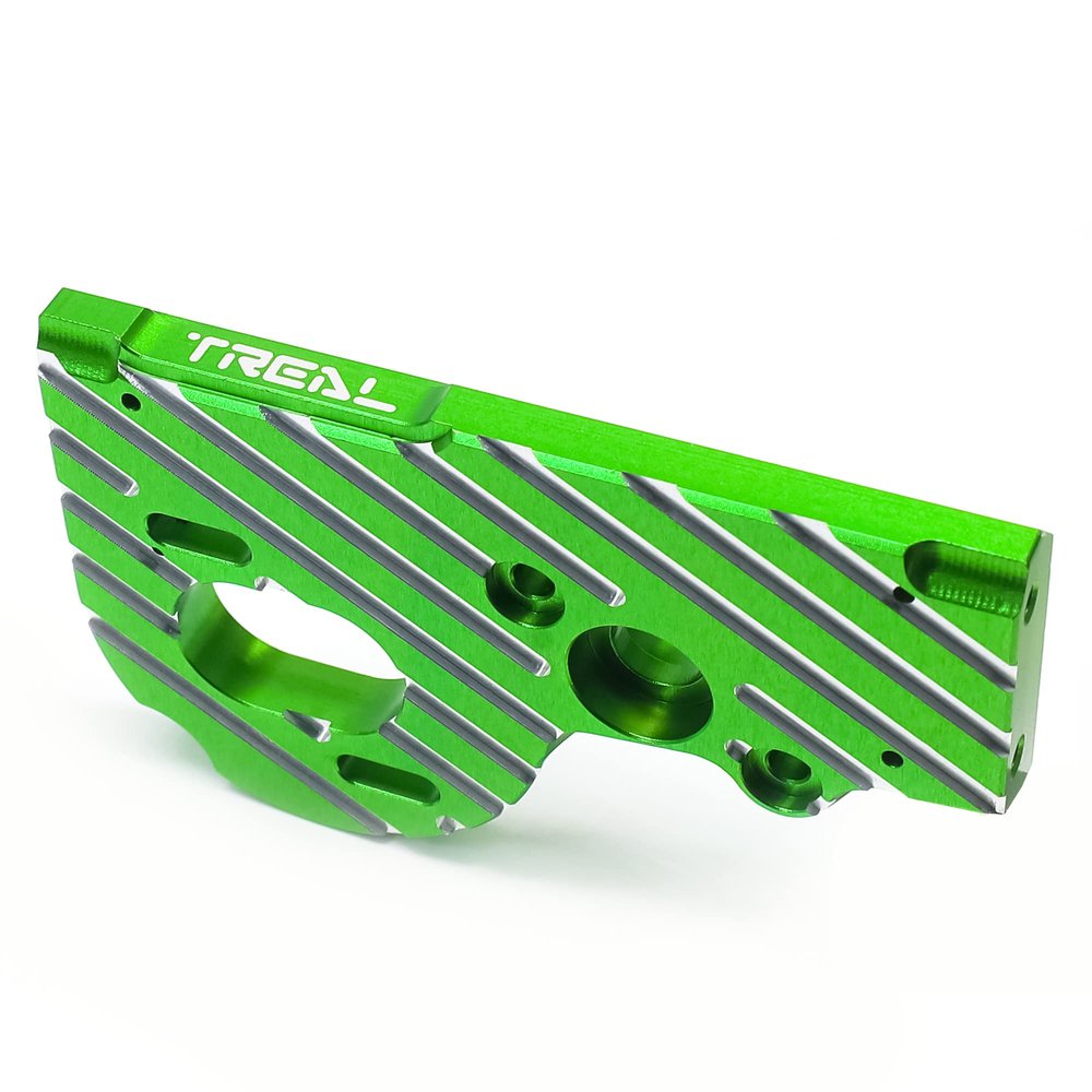 TREAL SCX10 Pro Motor Mount Plate Aluminum 7075 Upgrades for 1/10 SCX10 PRO 4WD Kit(Green)