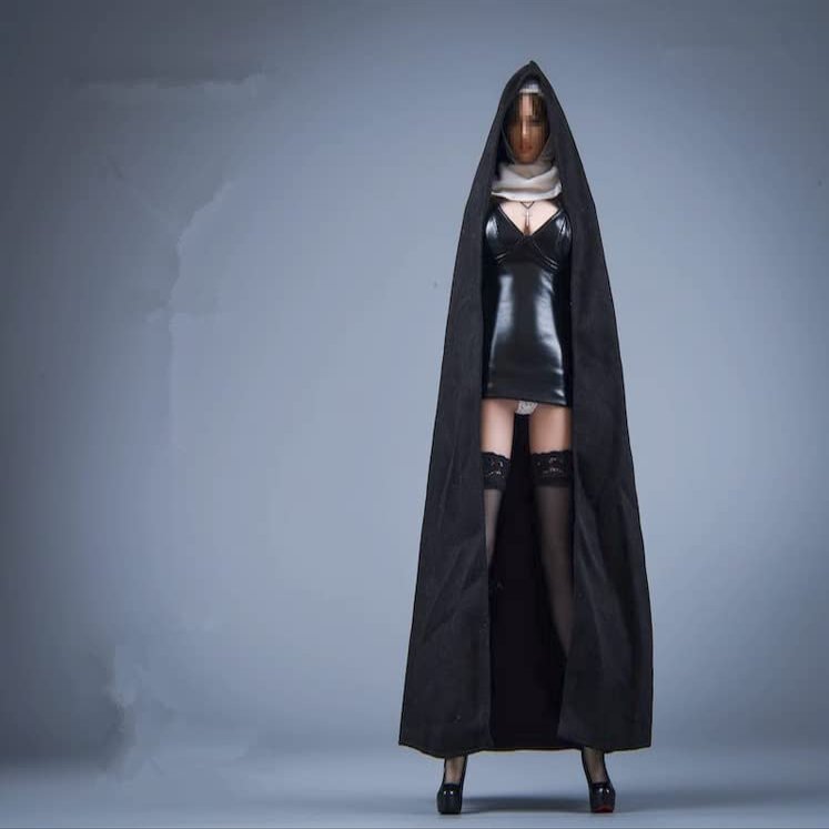 1/6 Scale Female Clothes,Nun Dress Long Skirt Costume Clothing for 12inch PH TBL JO Female Action Figure Body (C)