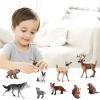 10pcs Forest Animal Toys Figures, Realistic Woodland Creatures Figurines, Plastic Animals Miniature Toys Cake Topper view 3