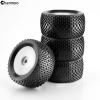 Chanmoo 1/8 RC Off Road Racing Truck Tires And Wheels 17mm Hex Rubber Buggy Tyres OD 140mm For 1:8 Scale Monster Truck Car Arrma Typhon 6S Talion 4WD HPI HSP BAZOOKA CAMPER Kyosho TRAXXAS 4PCS (White) view 3