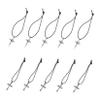 TOYANDONA 10Pcs Doll Cross Necklace Delicate Dress Up Jewelry Accessories for Dolls Silver Pattern Cross Design for Fashionable Decoration view 1