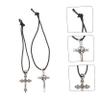 TOYANDONA 10Pcs Doll Cross Necklace Delicate Dress Up Jewelry Accessories for Dolls Silver Pattern Cross Design for Fashionable Decoration view 3
