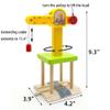 Wooden Crane Toy Set with Train Cars - Compatible with Major Wooden Rail Brands - Multi-function Crane for 3-5 Year Old Boys view 2