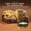 Rowood Miniature House Kit,DIY Miniature Dollhouse Kit for Adults,Model Kits for Adults to Build with LED,Birthday for Adult(Homey Kitchen) view 3