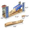 Lift Bridge Wooden Crane Toy Set with Train Cars - Compatible with Major Wooden Rail Brands - Ages 3-5 view 3