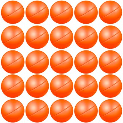 VOSAREA 25pcs 4cm Balls Plastic Hollow Bingo Balls Raffle Balls Round Vending Machine Capsules Game Balls Props for Party (Orange)