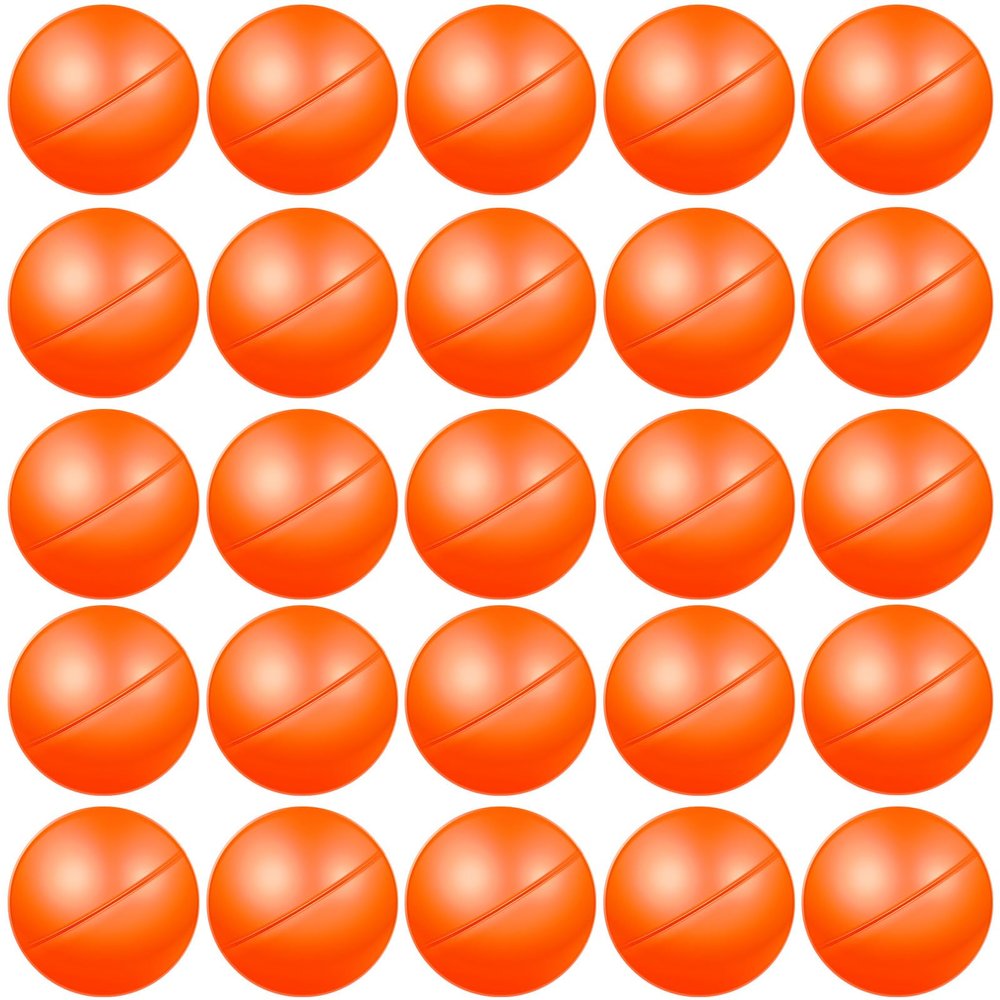 VOSAREA 25pcs 4cm Balls Plastic Hollow Bingo Balls Raffle Balls Round Vending Machine Capsules Game Balls Props for Party (Orange)