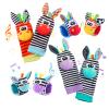 Baby Rattle Socks Set, Hand and Foot Finder Rattles Toys for Babies 0-6 Months, Infant Shower Gifts Set with Wrist Rattle Socks, Newborn Sensory Toy for Boys Girls 0-12 Months view 1