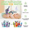 Baby Rattle Socks Set, Hand and Foot Finder Rattles Toys for Babies 0-6 Months, Infant Shower Gifts Set with Wrist Rattle Socks, Newborn Sensory Toy for Boys Girls 0-12 Months view 4