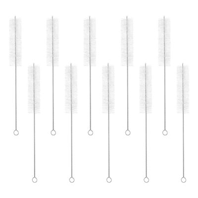 1 Set 10pcs Cleaning Brush Stainless Steel Brush Pacifier Cleaning Tools Baby Bottle Brush Long Handle Brush Sippy Cup Brush Straw Brush Water Kettle Spout Brush