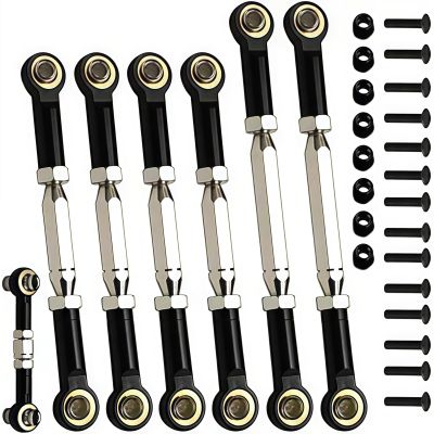 (2026 Upgrade) 78-108mm Stainless Steel Turnbuckles/Camber Link for 1/10 Traxxas Slash 4X4 VXL/Rustler 4X4 /Stampede 4X4 VXL/Hoss 4X4 RC Car Hops Up Parts(Black)