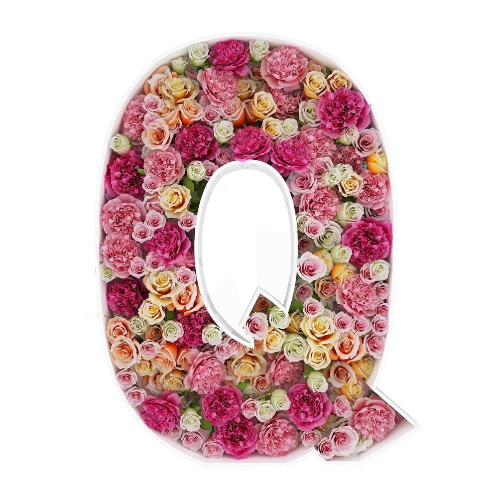 2FT Letter Q Mosaic Balloon Frame Letter DIY Fillable Letters Kit for Birthday Party Wedding Backdrop Decor