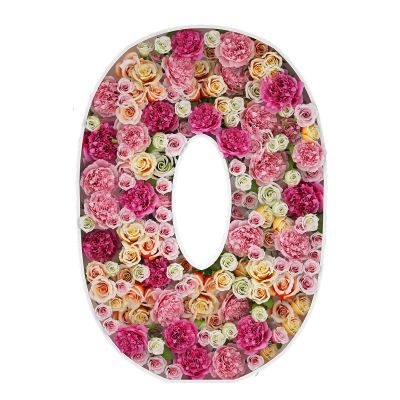 2FT Letter O Mosaic Balloon Frame Letter DIY Fillable Letters Kit for Birthday Party Wedding Backdrop Decor