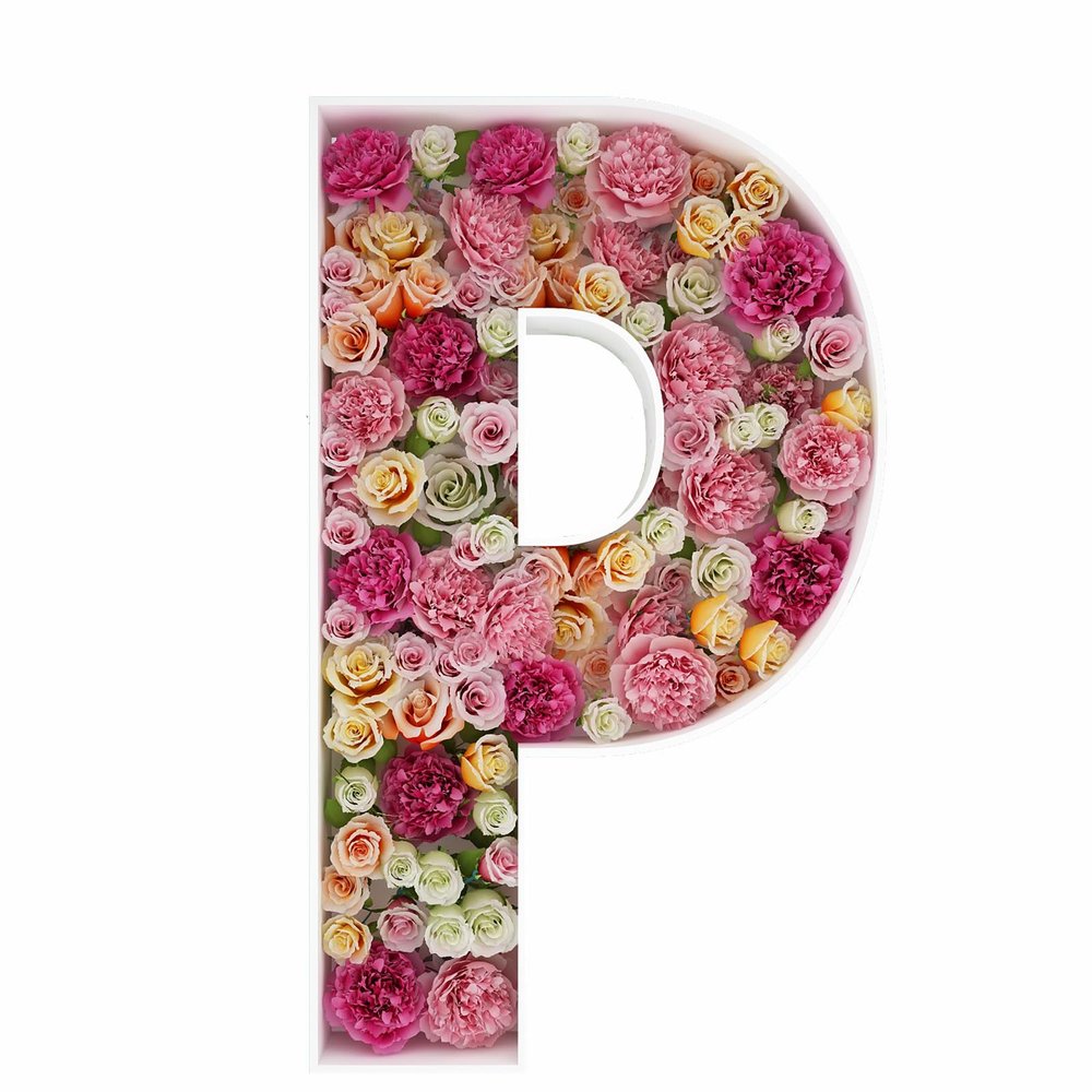 2FT Letter P Mosaic Balloon Frame Letter DIY Fillable Letters Kit for Birthday Party Wedding Backdrop Decor