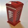2 UR DOOR Red Phone Booth Money Box Bank Souvenir - Die Cast Zinc London Souvenir with Union Jack, Collectible with Easy Access Cap for Kids and Adults - Distinctive Size: 14x6x6cm view 2