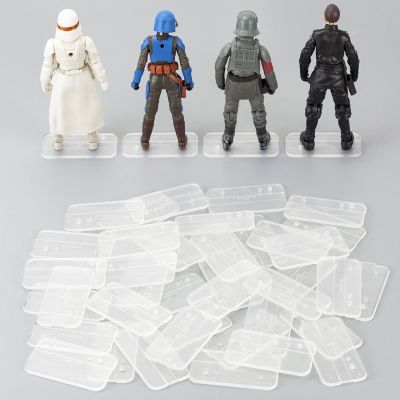 Star Was Black Series 6 inch Action Figure Stand, 1/12 Scale Original Support Display Feet Stands with Peg, Figures Toy Organizer Bases Holder Accessories - Multi-Pegs - Square - 32Packs