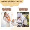 Vegan Leather Portable Changing Pad - Waterproof Compact Baby Changing Mat - Foldable Travel Diaper Changing Pad, Newborns Shower Gifts (Olive Branch with Strap, 20"*28") view 2