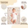 Vegan Leather Portable Changing Pad - Waterproof Compact Baby Changing Mat - Foldable Travel Diaper Changing Pad, Newborns Shower Gifts (Olive Branch with Strap, 20"*28") view 3