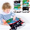 Aboosam Tummy Time Baby Mirror Toys 0-6 6-12 Months - Montessori Infant Toys Brain Development with Crinkle Cloth Book and Teether - High Contrast Newborn Sensory Toys for Babies Boys Girls Gifts view 3