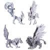 4 Pack 3D Metal Puzzle Model Set - Lion, Fox, Wolf, and Horse - Assembly Detachable DIY Ornaments - Perfect for Adults view 1