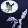 4 Pack 3D Metal Puzzle Model Set - Lion, Fox, Wolf, and Horse - Assembly Detachable DIY Ornaments - Perfect for Adults view 2