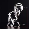 4 Pack 3D Metal Puzzle Model Set - Lion, Fox, Wolf, and Horse - Assembly Detachable DIY Ornaments - Perfect for Adults view 4