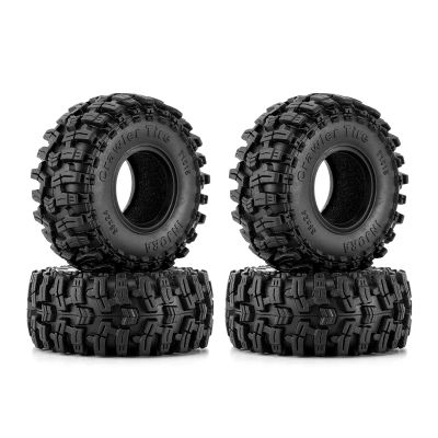 INJORA 1.0 Tires - 58 * 24mm Swamp Stomper S5 Tires for SCX24 AX24 TRX4M FCX24 1/24 1/18 RC Crawler Car,T1015