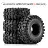 INJORA 1.0 Tires - 58 * 24mm Swamp Stomper S5 Tires for SCX24 AX24 TRX4M FCX24 1/24 1/18 RC Crawler Car,T1015 view 3
