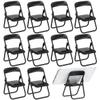 12pcs Mini Foldable Chair Dollhouse Chairs 1/6 Scale Doll Furniture Decoration Desk Cellphone Stand Holder 12.50X6.50X5.40cm view 1