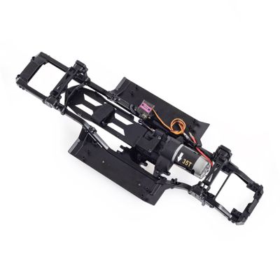 313mm Wheelbase Nylon Chassis Frame Car Body with 2-Speed Transmission 35T 550 Motor for 1/10 RC Crawler Axial SCX10 TRX4 D90 (DIY)