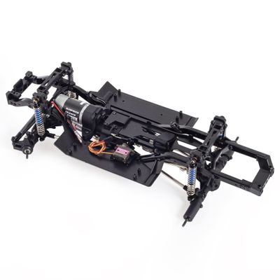 313mm Wheelbase Nylon Chassis Frame Car Body with 2-Speed Transmission 35T 550 Motor for 1/10 RC Crawler Axial SCX10 TRX4 D90 (DIY+Axles)