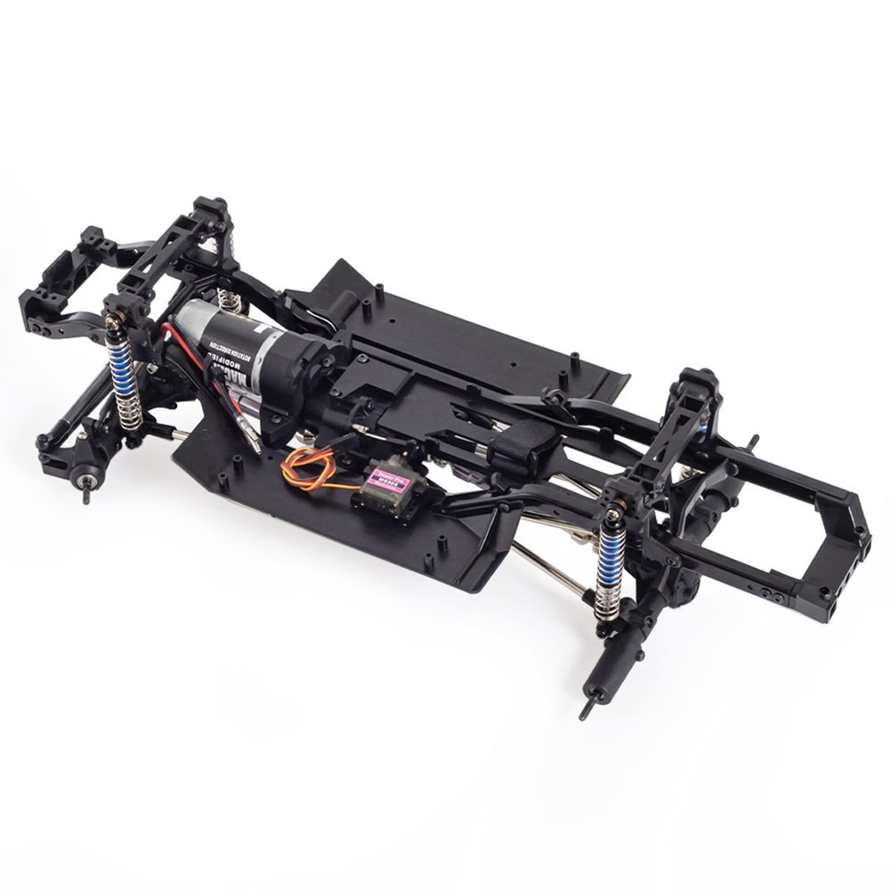 313mm Wheelbase Nylon Chassis Frame Car Body with 2-Speed Transmission 35T 550 Motor for 1/10 RC Crawler Axial SCX10 TRX4 D90 (DIY+Axles)