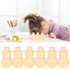 30Pcs Unfinished Wood Peg Dolls, Snowman Wooden Tiny Doll Wood Snowman Figures Wooden Peg People for Craft Art Projects and Decoration view 4