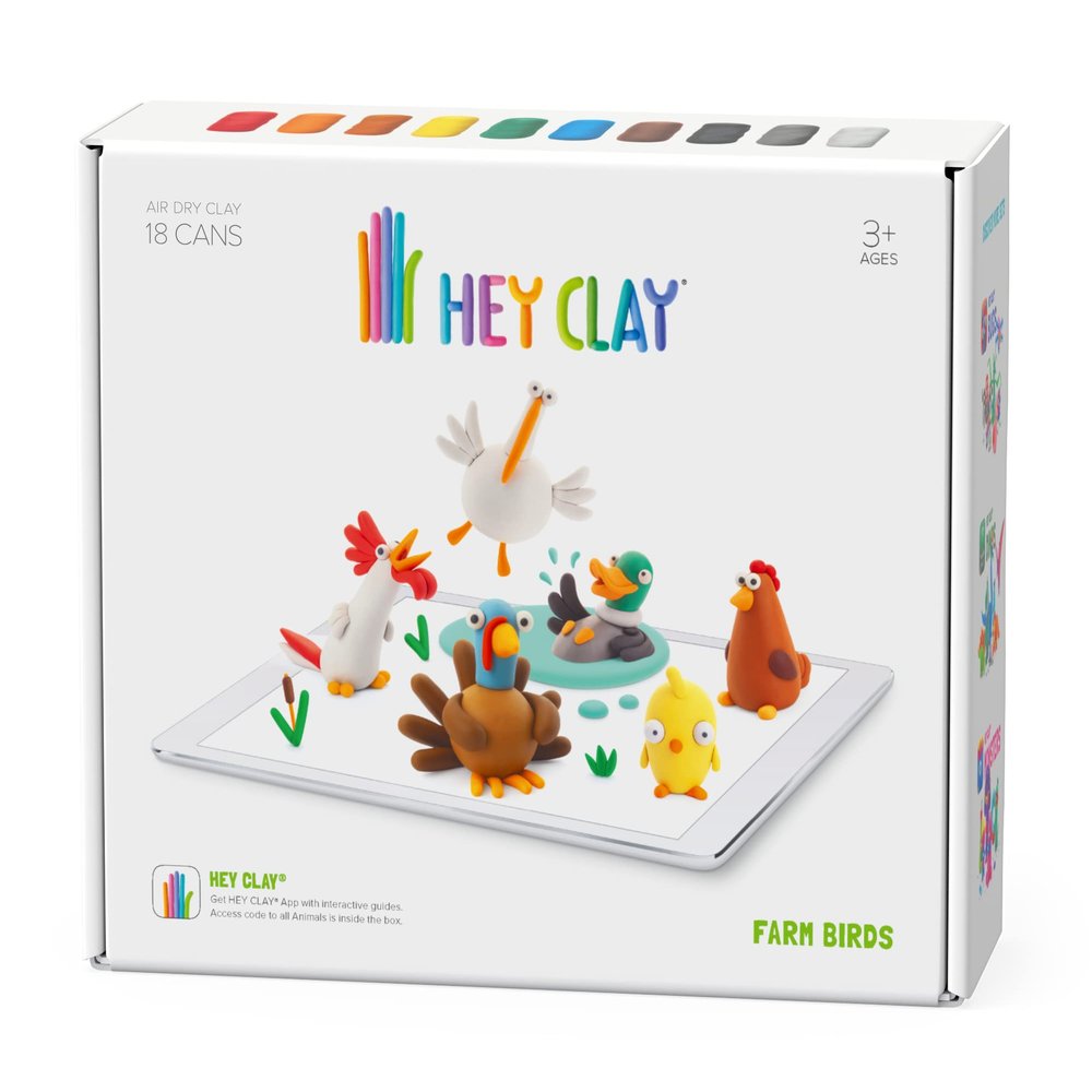 Hey Clay Plastic Mass - Birds from The Farm