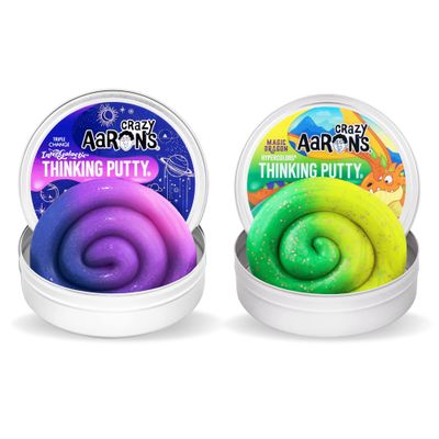 Crazy Aarons Intergalactic & Magic Dragon Color Changing Thinking Putty Bundle