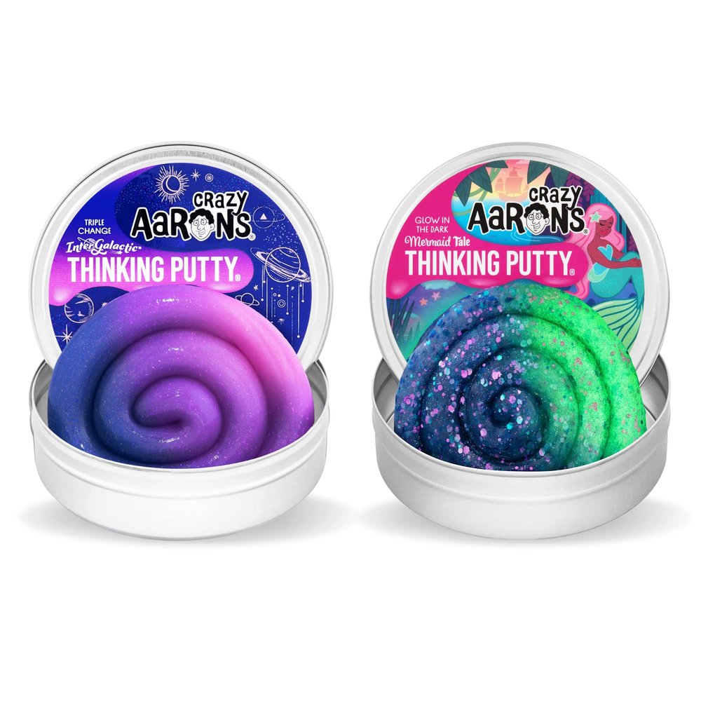 Crazy Aarons Intergalactic & Mermaid Tale Thinking Putty Bundle