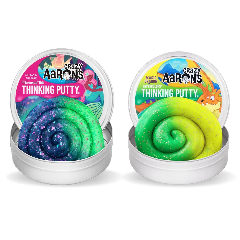 Crazy Aaron's Mermaid Tale & Magic Dragon Thinking Putty Bundle