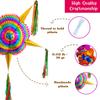 Mexican Piata with Golden Cones, 33 Feet of Rope and Can Hold up to 3 Pounds of Piata Filler - 32 Inches Unfolded, Handmade for Adults, 50 grams of Confetti (Gold Cones) view 2