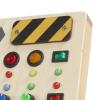 Almencla Wooden Busy Board, Busy Board with Toggle Switch, Development Toy, Sensory Learning LED Switch Board Wooden Toy for 1 2 3 4 Year Old Preschool view 2