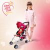 Deluxe Baby Doll Stroller with Crib Furniture Playset, Multi Baby Doll Accessories Set for 18" Dolls, Includes Doll Stroller Swing and Doll Bed Pretend Play for All Dolls - Pink view 4