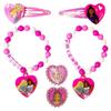 Barbie Accessories for Girls 6 Piece Toy Jewelry Box Set with 2 Rings, 2 Bead Bracelets, and Snap Hair Clips Ages 3+ view 1