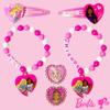 Barbie Accessories for Girls 6 Piece Toy Jewelry Box Set with 2 Rings, 2 Bead Bracelets, and Snap Hair Clips Ages 3+ view 2