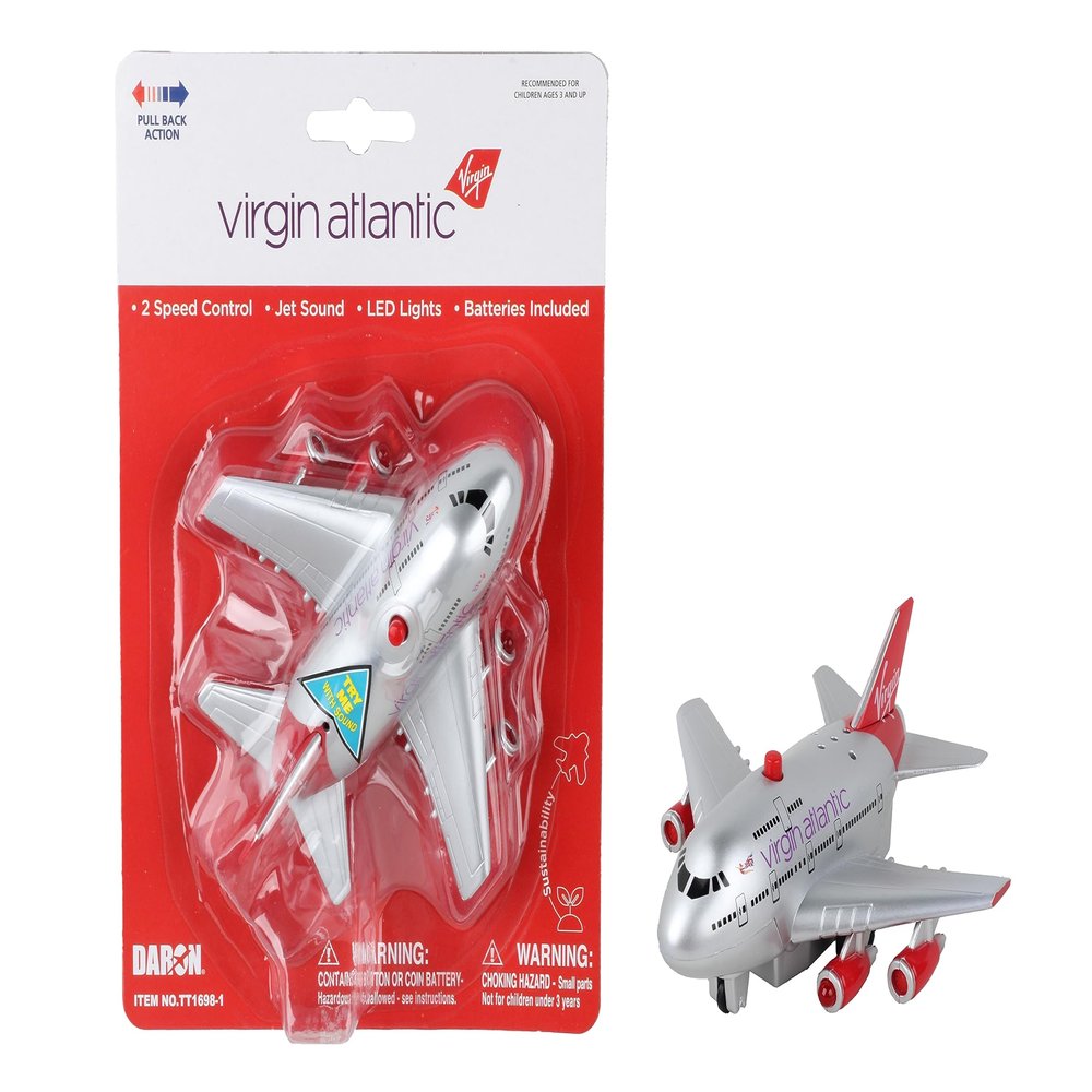 Daron Virgin Atlantic Pullback W/Light & Sound TT1698-1