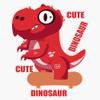 Dinosaur Riding On A Skateboard Sticker Decal Size 5" view 1