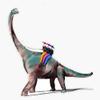 Dinosaur ~ Brontosaurus ~ Apatosaurus ~ and Her Riders Sticker Decal Size 5" view 1