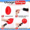 Hiboom 12 Pcs Playground Balls 5 Inch Dodgeball Playground Balls Kick Outdoor Inflatable with 1 Pcs Hand Pump for Adults Yoga Exercise Gym Schoolyard(Red) view 4