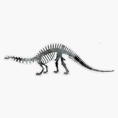 Brontosaurus Skeleton Sticker Decal Size 5"