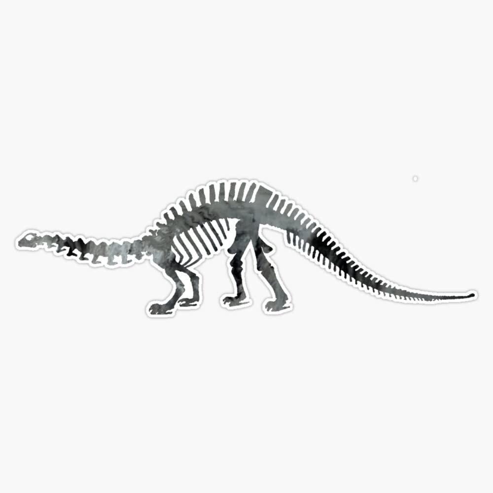 Brontosaurus Skeleton Sticker Decal Size 5"